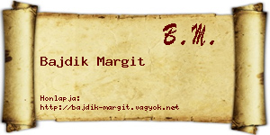 Bajdik Margit névjegykártya